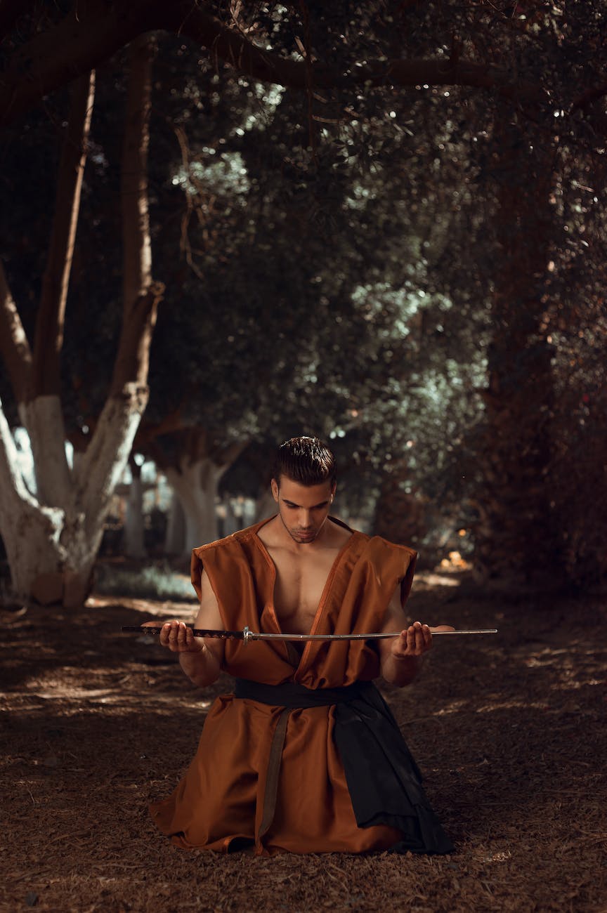 man holding a sword
